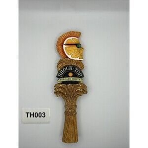 Shock Top Belgian White 2 Sided Draft Beer Tap Handle Tapper Mancave Bar Pub